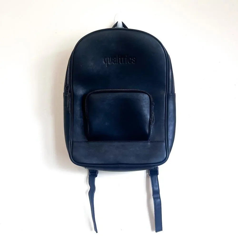 Qualtrics Waterproof Laptop Backpack Black Zip Closure‎ Pockets Travel School